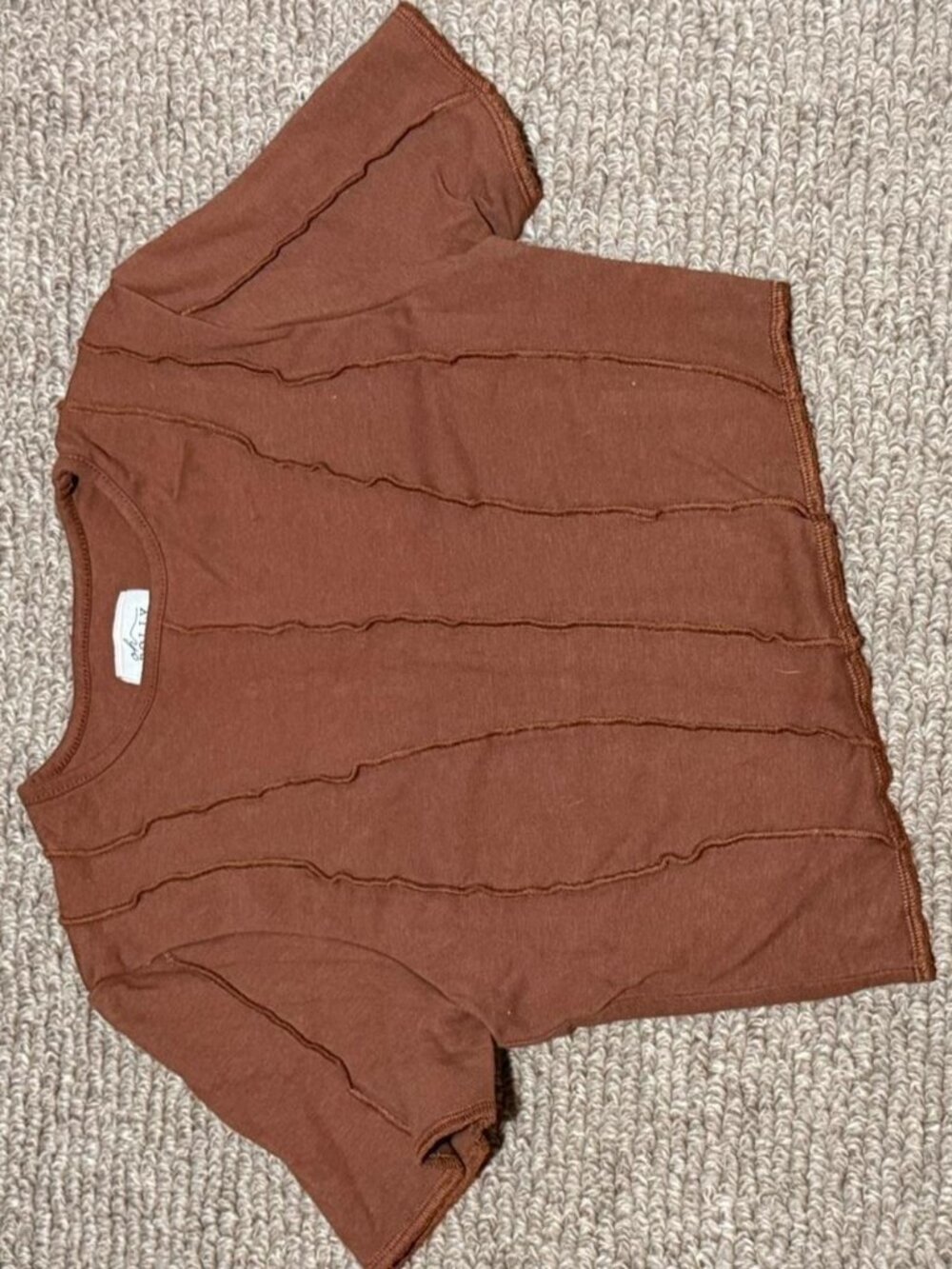 Oh Polly Women's Brown Crop-top
